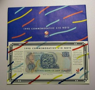 1990 Zealand Commemorative $10 Note