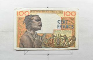 Craziem World Bank Note - 1961 French West Africa 100 Francs - M15