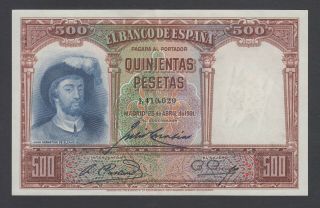 Spain 500 Pesetas 25 - 04 - 1931 Vf,  P.  84,  Banknote,  Circulated