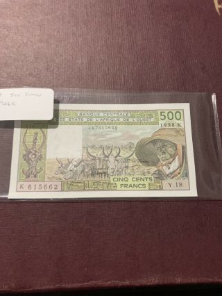 West African States Senegal 500 Francs 1983 P 706 K Unc