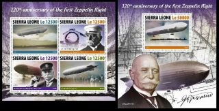 Sierra Leone 2020 120th Anniversary Of The First Zeppelin Flight.  (411)