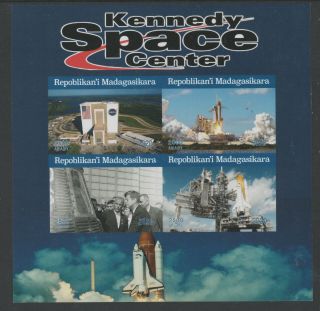 608554 Madagascar 2020 Kennedy Space Centre Imperf Sheet Of 4 Mnh