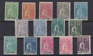 Cabo Verde Stamps,  1921 Mi.  178 - 192