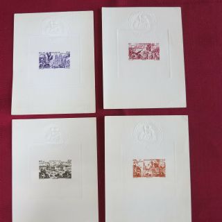 Madagascar.  Four Engraved Final Stage Die Proofs.  1946.  Chad To Rhine.
