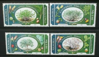 Namibia 2007 Commiphora Trees Bushes.  Set Of 4.  Never Hinged.  Sgn/k.