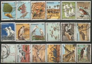Botswana 1982 Birds Definitive Set Complete Set 0875