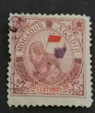 Spanish Morocco: Local Stamps 1900 : Mogador - Agadir : Example