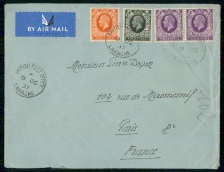 Mayfairstamps Morocco 1937 British Offices Larache To France Airmail Cover Wwf88