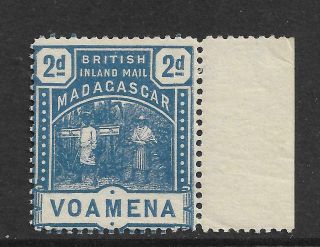 Voamena Madagascar British Inland Mail 1895 Local Stamp,  Nhm