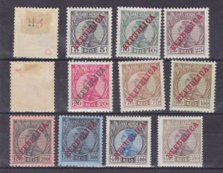 Cape Verde 1912 Sc 100/11 Opt,  Set,  Two Copies Thinness Q1961
