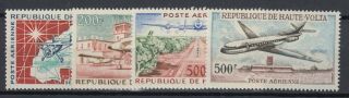 Burkina Faso/ Upper Volta 1961 - 68,  Scott C1 - C3,  C51 Mnh Airmail Stamps