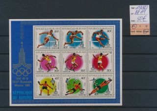 Lm70187 Burundi 1980 Sports Olympics Good Sheet Mnh Cv 50 Eur