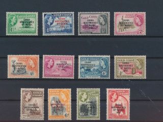 Lm65633 Ghana 1957 Overprint Independence Fine Lot Mnh