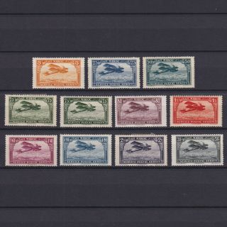 1922 - 1927 French Morocco,  Sc C1 - C11 (missing C4),  Airmail,  Mlh