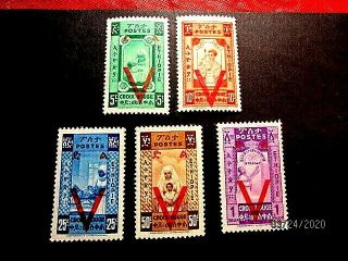 Ethiopia 268 - 72 Cpl Red Cross Ovpts,  Vf/xf Mnh,  Cat 26.  50
