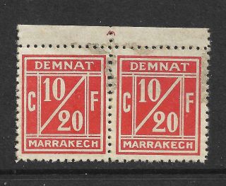 Demnat Marrakech 1906 Morocco Local Stamps,  Marrakesh,  Maroc Locale,  Nhm Pair