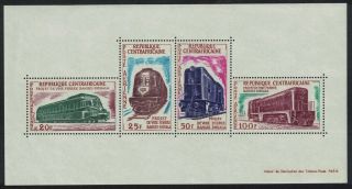 Central African Rep.  Bangui - Douala Railway Project Locomotives Ms 1963 Mnh