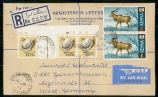 Mayfairstamps Kenya 1972 Kitu Mombasa Registered To West Germany Airmail Cover W