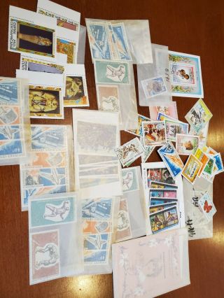 Central African Republic Estate Lot,  Mnh,  Cto,  Desktop Full Of Stamps