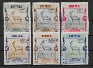 Eritrea 1934 Sg216 - 221 2nd International Colonial Exhibition Gazelle Mnh