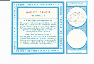 Gambia 1979 25 Bututs International Reply Coupon