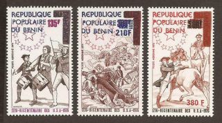 Benin 1976 Sg609/611 Dahomey Stamps Surch Populaire Du Benin Mnh (jb16565)