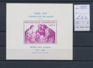 Lm70147 Rwanda 1975 Religious Art Good Sheet Mnh Cv 16,  5 Eur