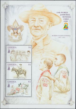 Liberia S/s 19th World Scout Jamboree Chile 1998 Mnh - 10,  50 Euro