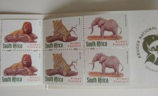 South Africa Stamps Booklet Kruger National Park Centenary 1998.  Wildlife stamp 3