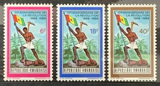 Rwanda.  Anniversary Of Revolution Stamp Set.  Sg316/18.  1969.  (x53)