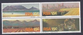 South Africa,  1975 Tourism Sg 388 - 91,  Mnh Blocks 4,  Cat £6