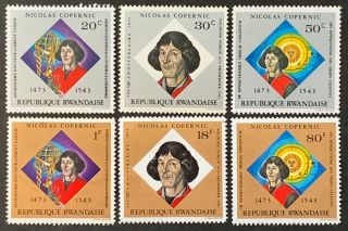 Rwanda.  Anniversary Of Copernicus Stamps Set.  Sg580/85, .  1973.  Mnh.  (x165)