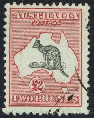 Australia 1929 Kangaroo 2 Pounds Small Multi Wmk