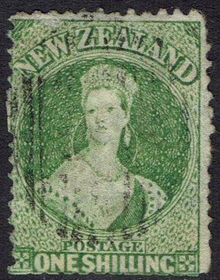 Zealand 1864 Qv Chalon 1/ - Wmk Large Star Perf 12.  5