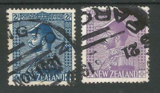 Zealand Sg469 - 70 The 1927 Gv Admiral Top Values Cat £219
