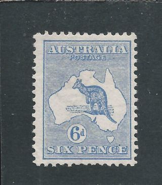 Australia 1913 - 14 6d Ultramarine Mm Sg 9 Cat £80