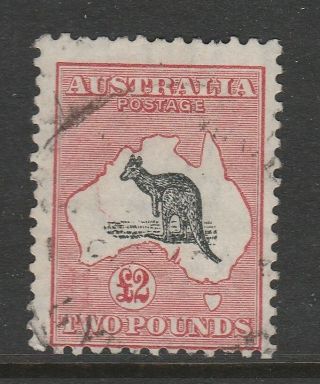Australia 1931 - 36 £2 Black & Rose Sg 138 Good - Fine.