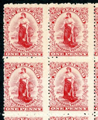 1901 1d universal - block of sixteen - below 2