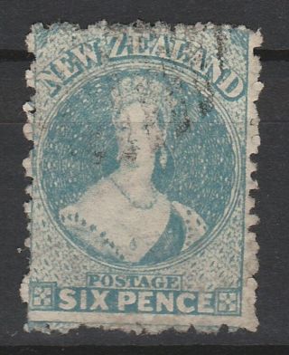 Zealand 1871 Qv Chalon 6d Wmk Star Perf 12.  5