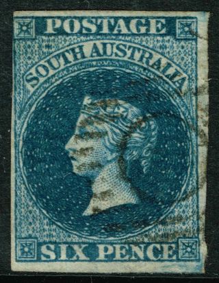 Sg 3 South Australia 1855 - 6d Deep Blue -