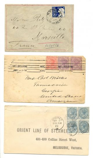 Australia States 6 X Cover / Card - - F/vf - Mixed Quality