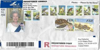Fiji - Registered Airmail Cover Sent To The Us - $101.  50 Scv