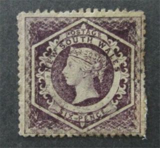 Nystamps British Australian States South Wales Stamp 40 Og H $330