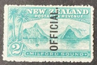 Zealand 1907 - 11 Official Sg O66 2/ - Blue - Green Cat £85