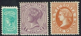 Victoria 1901 Qv No Postage 1/2d 2d And 3d
