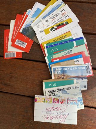 Zealand Stampbook Hoard Over 50 Booklets 1970s To 1990s - $100,  Face Value