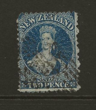Zealand 1862 - 64 Sg72 2d Blue Perf13 Qv Chalon Fine Cat £80