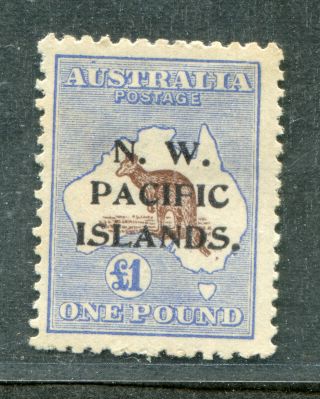 Papua Guinea Australia Nwpi N.  W.  P.  I £1 Kangaroo North West Pacific Islands M