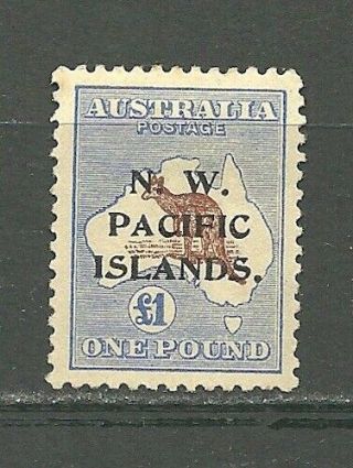 Nwpi North West Pacific Islands Australia 1916 Scott 38 £1 Ultra/brown Roo O/p