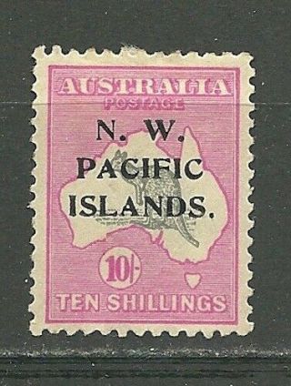 Nwpi North West Pacific Islands Australia 1919 Scott 37 10s Pink/grey Roo O/p